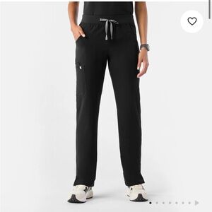 FIGS Kade Cargo Straight Leg Scrub Pants - Black - Size L